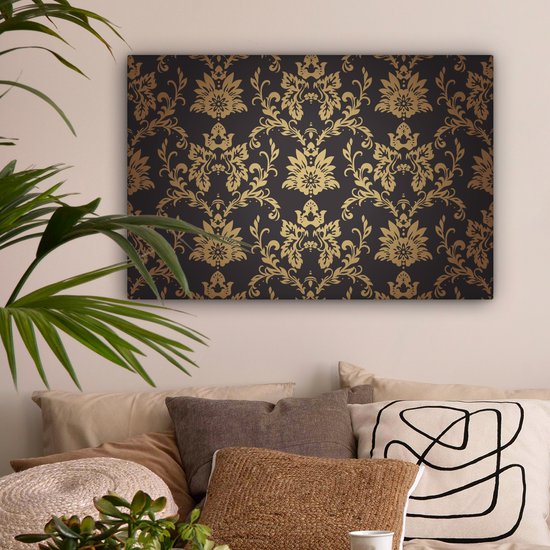 Toile Peinture Fleurs - Lumière - Vintage - 150x100 cm - Décoration murale