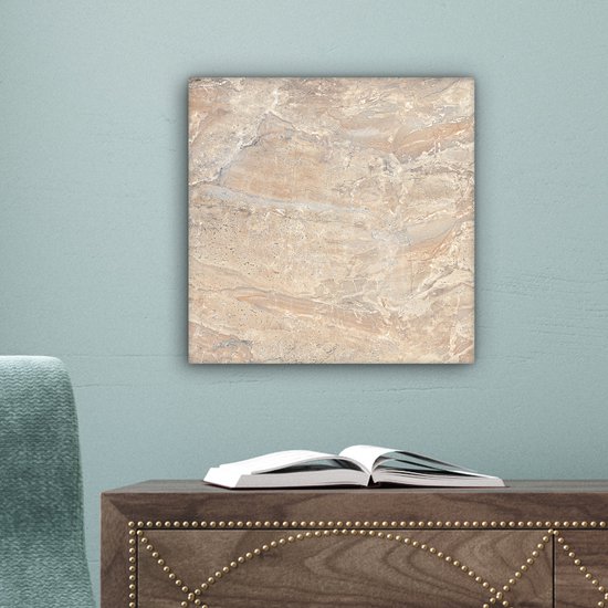 Toile Peinture Marbre - Citron Vert - Sable - Texture - 20x20 cm - Décoration murale