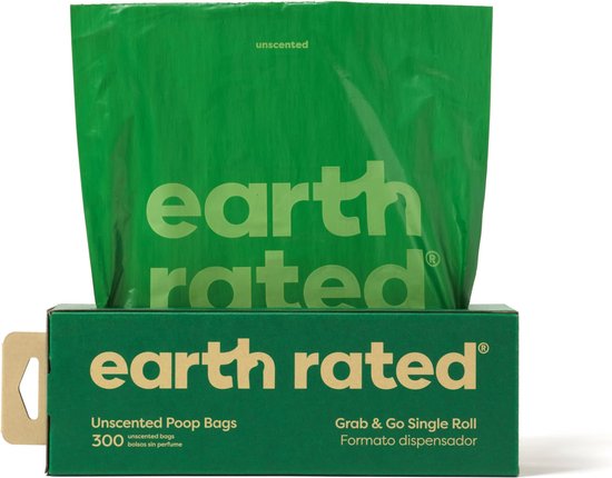 Foto: Earth rated eco poepzakjes dispenser tissue stijl geurloos 300 zakjes