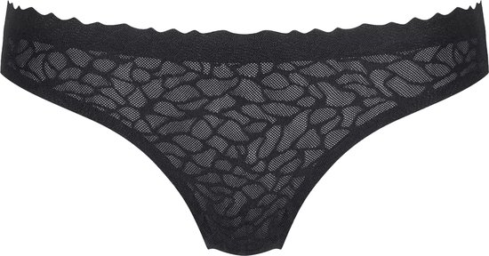 Sloggi zero feel kanten brazilian panty naadloos 2.0 - S - Zwart