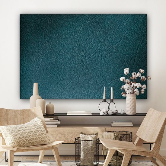 Structure cuir vert foncé 140x90 cm - Tirage photo sur toile (Décoration murale salon / chambre)