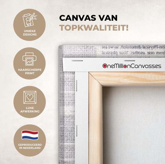 Illustration fleur sur coupure de journal 90x140 cm - Tirage photo sur toile (Décoration murale salon / chambre) / Peintures Fleurs sur toile