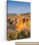 Highlander écossais sur la toile violet chiné 2cm