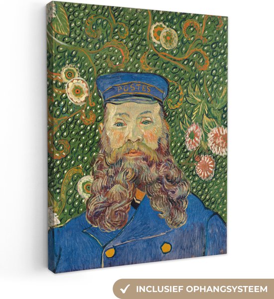 Canvas Schilderij Portret van postbode Joseph Roulin - Vincent van Gogh - 90x120 cm - Wanddecoratie