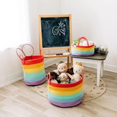 Baby Organizer Basket - Opbergmand voor commode en kinderkamer - Cadeaus voor pasgeborenen en baby's, Opbergmand met vakken en handgrepen - Regenboog