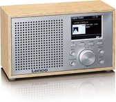 Lenco DAR-017WH - Radio DAB+/ FM compacte et élégante avec Bluetooth et boîtier en bois - Chêne