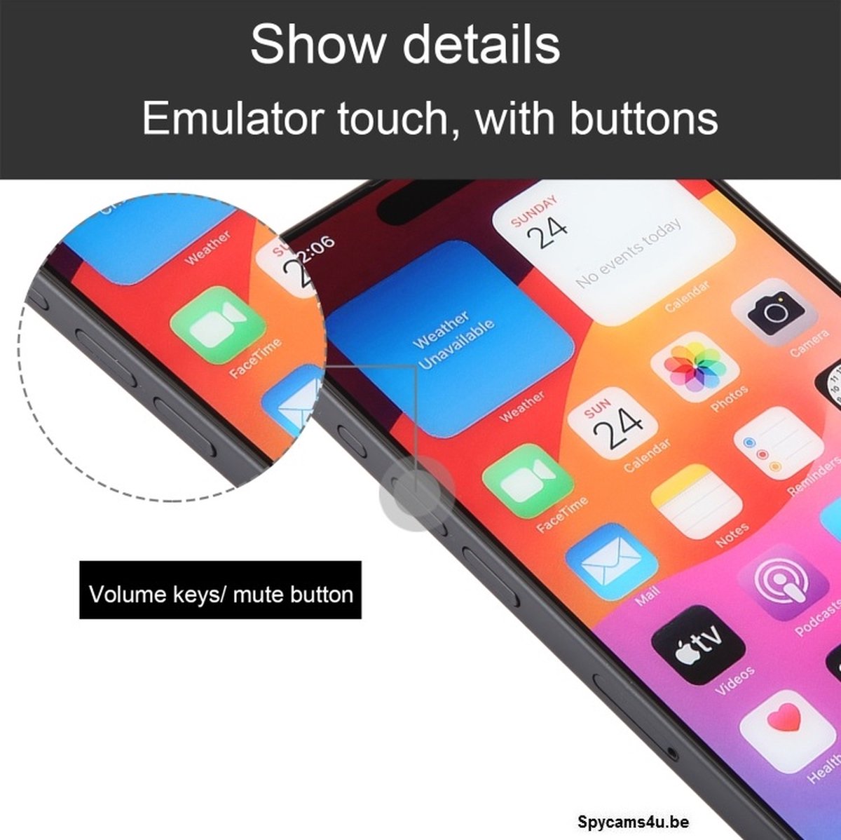 Pour iPhone 15 Pro Max écran couleur faux modèle d'affichage factice non  fonctionnel (noir)