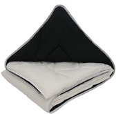 Cozyvita® | wasbare dekbed zonder overtrek - Zwart & Parel wit - Inclusief gratis kussenslopen - 200x200cm