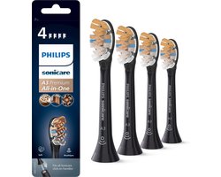 Product afbeelding van Philips Sonicare A3 Premium All-in-One Opzetborstels - zwart - 4 stuks - HX9094/11