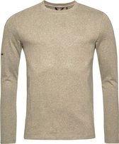 Superdry Chemise col rond manches longues jersey beige - S