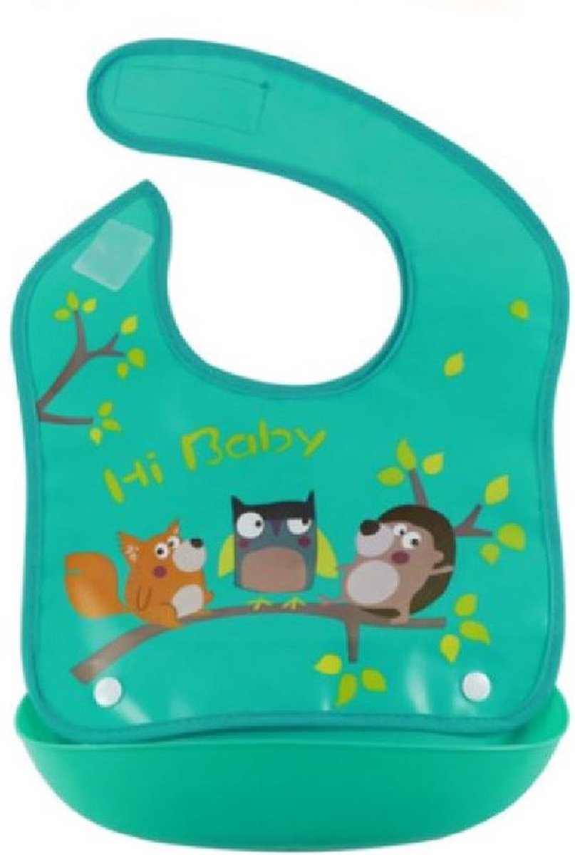 Goedkoopste slab Dieren slabbetje met verwijderbaar opvangbakje afwasbaar