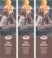 Fancy Flames BBQ/Barbecue lucifers - 135x - lange lucifers - 28 cm