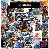 Finnacle - 50 pièces Autocollants moto mixtes - Cadeau pour les passionnés de moto
