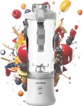 ActiveBlend, Blender To Go, 600 mL - 270 W, voor Smoothies en Eiwitshakes - Krachtige motor - Portable Blender - Draagbare Blender - Smoothie Maker - 4000 mAh - (Wit)