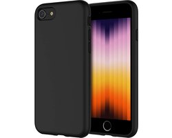 Podec Telefoonhoesje Geschikt voor iPhone SE 2022 / 2020 - Hoesje En Screenprotector - Zwart - Beschermglas