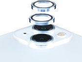 PanzerGlass Optical Hoop Rings Geschikt voor Apple iPhone 15 / 15 Plus - Camera Lens Protector Glas - Schokbestendig - Krasbestendig - met Applicator - Blauw