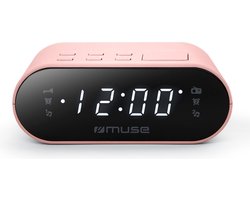 Muse M-10CPK - Compacte wekkerradio - voorkeuzezenders - dimbaar display - sleep / snooze - back-up batterij
