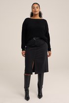Jupe en jean taille haute WE Fashion pour femme - Curve