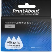 PrintAbout huismerk Inktcartridge GI-53GY Grijs geschikt voor Canon