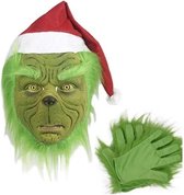 Halloween Masker & Handschoenen - Eng Verkleedmasker - Horror Mask - Kostuum - Carneval - The Grinch - Kinderen & Volwassenen - One Size