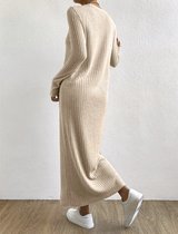 Robe beige robe maxi taille M