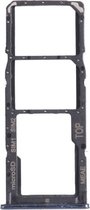 SIM-kaartlade + SIM-kaartlade + Micro SD-kaartlade voor Samsung Galaxy M51 SM-M515 (zwart)