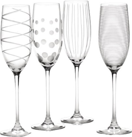 Mikasa Flûtes à champagne Cheers 250 Ml Transparent 4 Pièces