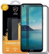 3-Pack Nokia 3.4 Screenprotectors - MobyDefend Gehard Glas Screensavers - Zwarte Randen - Screen Protectors - Glasplaatjes Geschikt Voor: Nokia 3.4