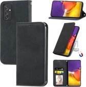 Voor Samsung Galaxy A82 5G Retro Skin Feel Business Magnetische Horizontale Flip Lederen Case met Houder & Kaartsleuven & Portemonnee & Fotolijst (Zwart)