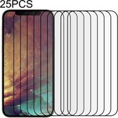 25 PCS volledige lijm Volledig scherm gehard glasfilm voor iPhone 13 Pro Max