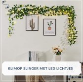 12x Klimop slingers met lichtjes en afstandsbediening - Hedera plantenslinger - Kunsthangplant - Sfeerverlichting