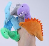 Vingerpoppetjes - Wilde dieren - knuffels voor om je vinger - Dino's, Dinosaurussen, Dinosaurus - verjaardagscadeau - Hoge kwaliteit - 5 stuks
