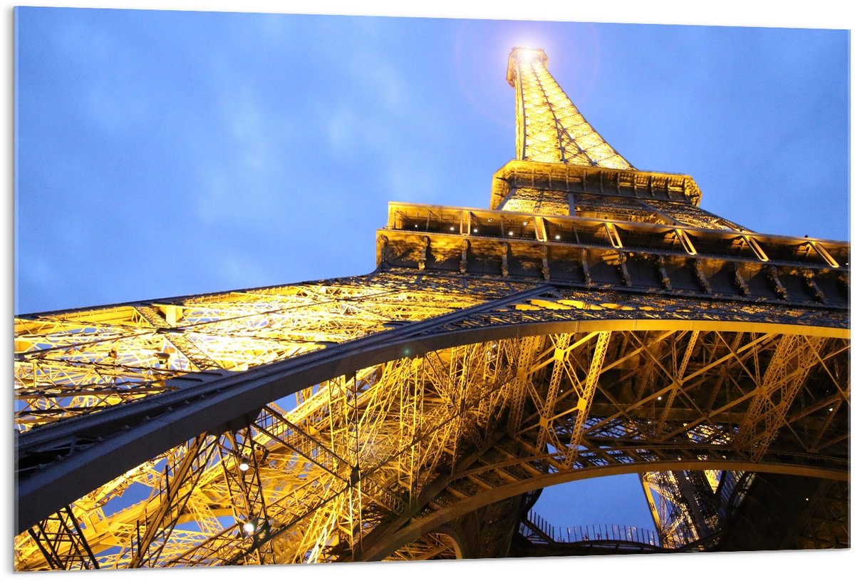 Acrylglas –Miniatuur Eiffeltoren– 60x90cm Foto op Glas (Wanddecoratie op Acrylglas)
