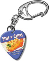 Plectrum sleutelhanger Fish and Chips