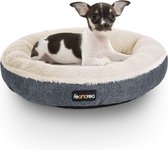 Riffline - hondenbed - rond - hondenkussen - hondensofa - kattenbed - donut - grijs - Ø 55