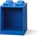 LEGO Iconic Wandschap - Opberger - Boekenplankje - Blauw - 15.9 x 15.9 x 21.1cm - Brick 4