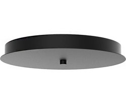Plafondplaat Ø 30 cm zonder gaten zwart