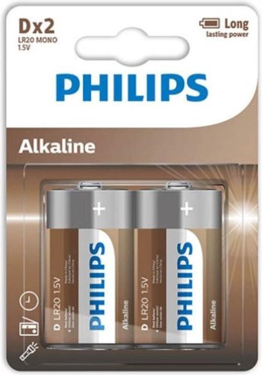 PHILLIPS | Philips Alkaline Battery D Lr20 Blister*2
