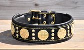 MAXIMUS BLACK/GOLD HONDEN HALSBAND MAAT L (57.5-67.5 CM)