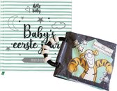 Hello Baby - Baby's eerste jaar - Invulboek + Disney  Knisperboekje - Tijgetje - Blauw
