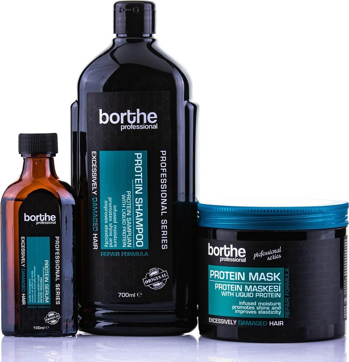 Borthe Professional - Protein Haarverzorgingsset - Geschenkset - Complete haarverzorging
