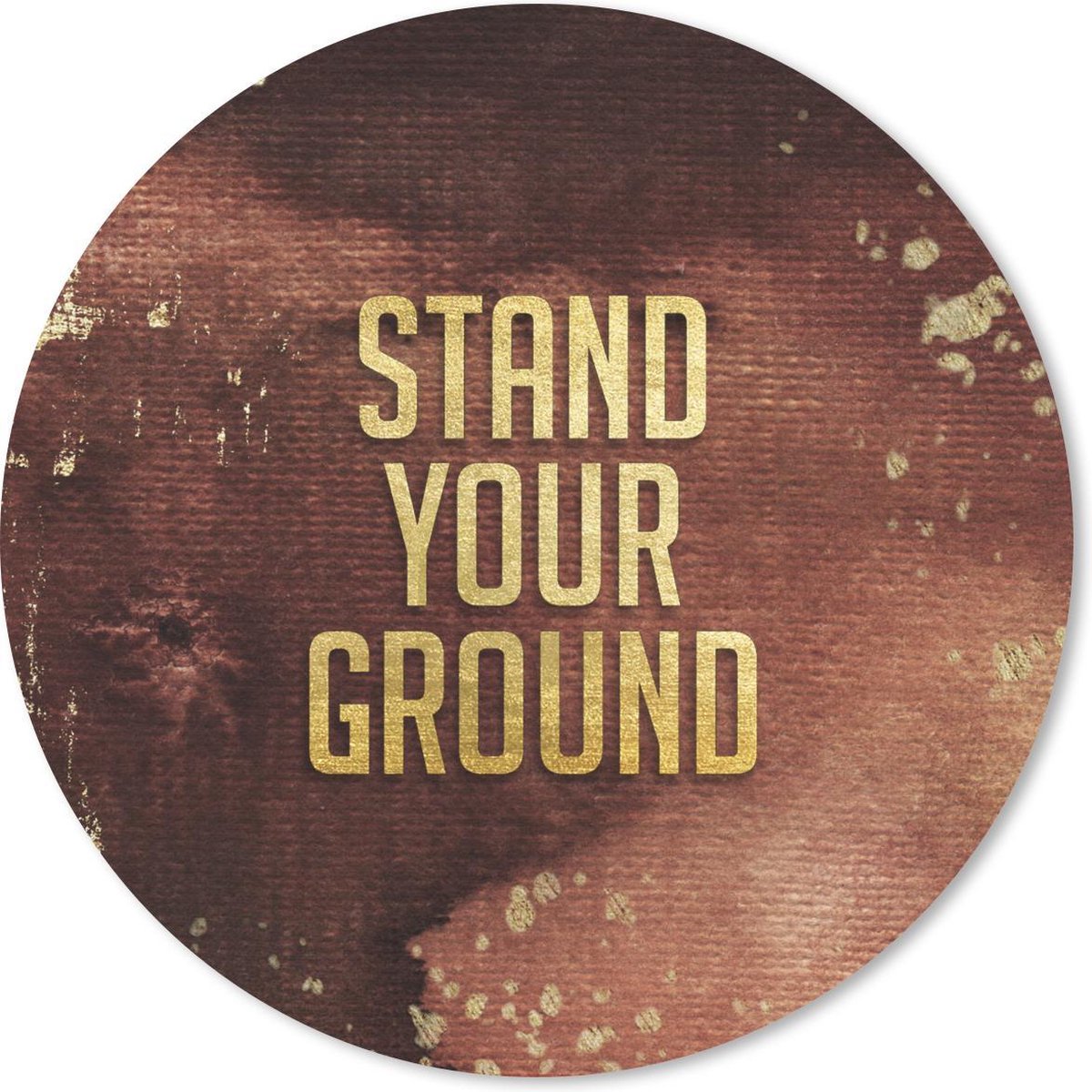 Muismat rond 20x20 cm - Mousepad Zelfvertrouwen - Goud Roségoud - Quotes - Ronde muismatten