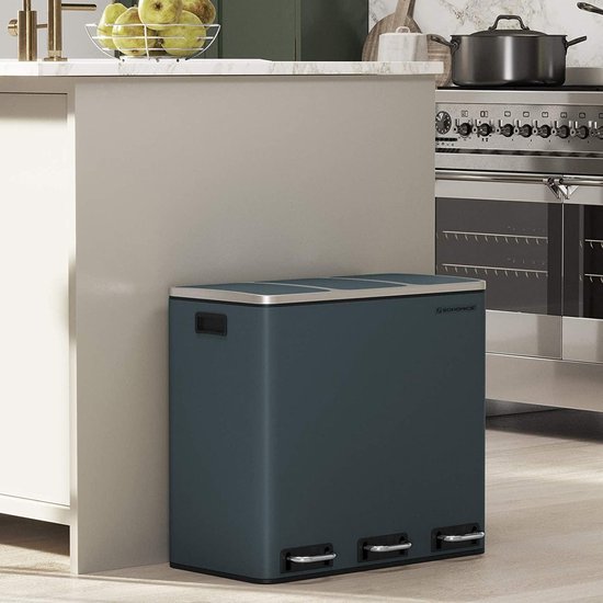 Afvalbak Voor De Keuken, Afvalbak, 45 Liter, Afvalbak Met Binnenbak, Afvalscheidingssysteem Afvalbak Voor De Keuken, Afvalbak, 45 Liter, Afvalbak Met Binnenbak, Afvalscheidingssysteem