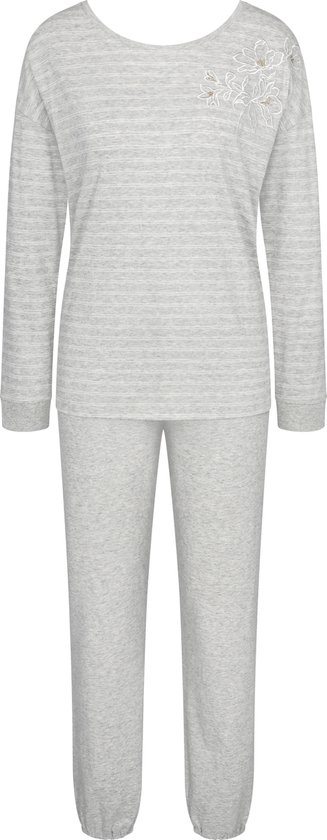 Triumph Sets PK LSL 10 X Vrouwen Pyjamaset - MEDIUM GREY MELANGE - Maat 44