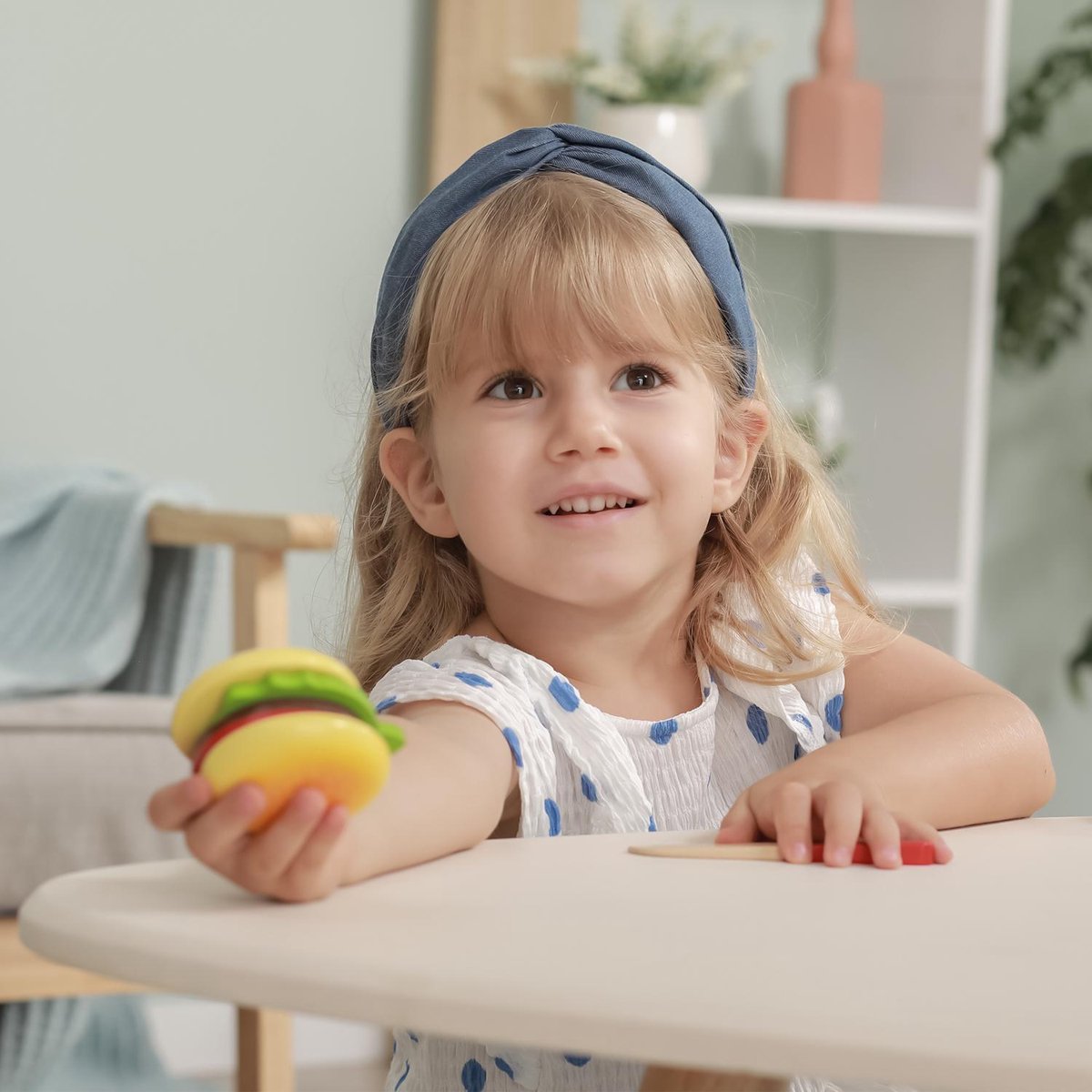 New Classic Toys Viga Toys - Speelgoedeten en -drinken - Sandwich en Hamburget Set — afbeelding 6