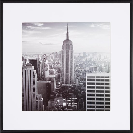 Fotolijst - Henzo - Manhattan - Fotomaat 40x40 cm - Zwart