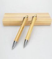 Bamboe Pennenset | Duurzaam Cadeau | 2 Pennen in Geschenkverpakking