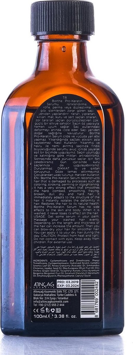 Borthe Professional - Pro-Keratin haarserum - 100 ml