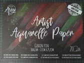 Aquarelle papier zwart, Waterverf papier, 20 vellen, 300GSM