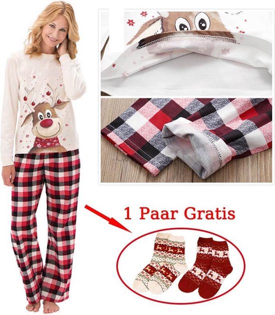 Sluier Nadeel voorzien Kerst pyjama maat S - inclusief gratis kerstsokken T.W.V. 6,95€ -  feestdagen - winter... | bol.com